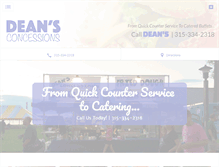 Tablet Screenshot of deansconcessions.com